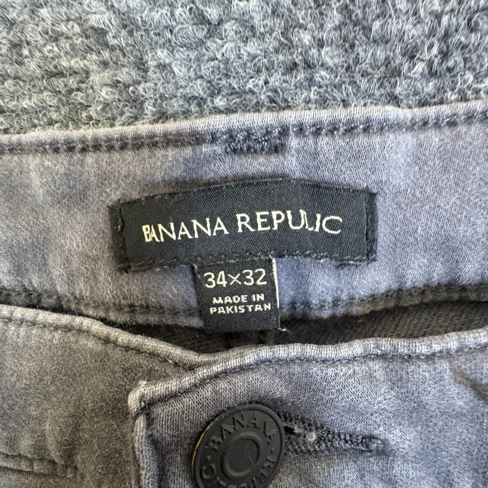 Banana Republic Pants Mens 32x29.5 Gray Cotton Stretch Mid Rise Slim Fit Casual